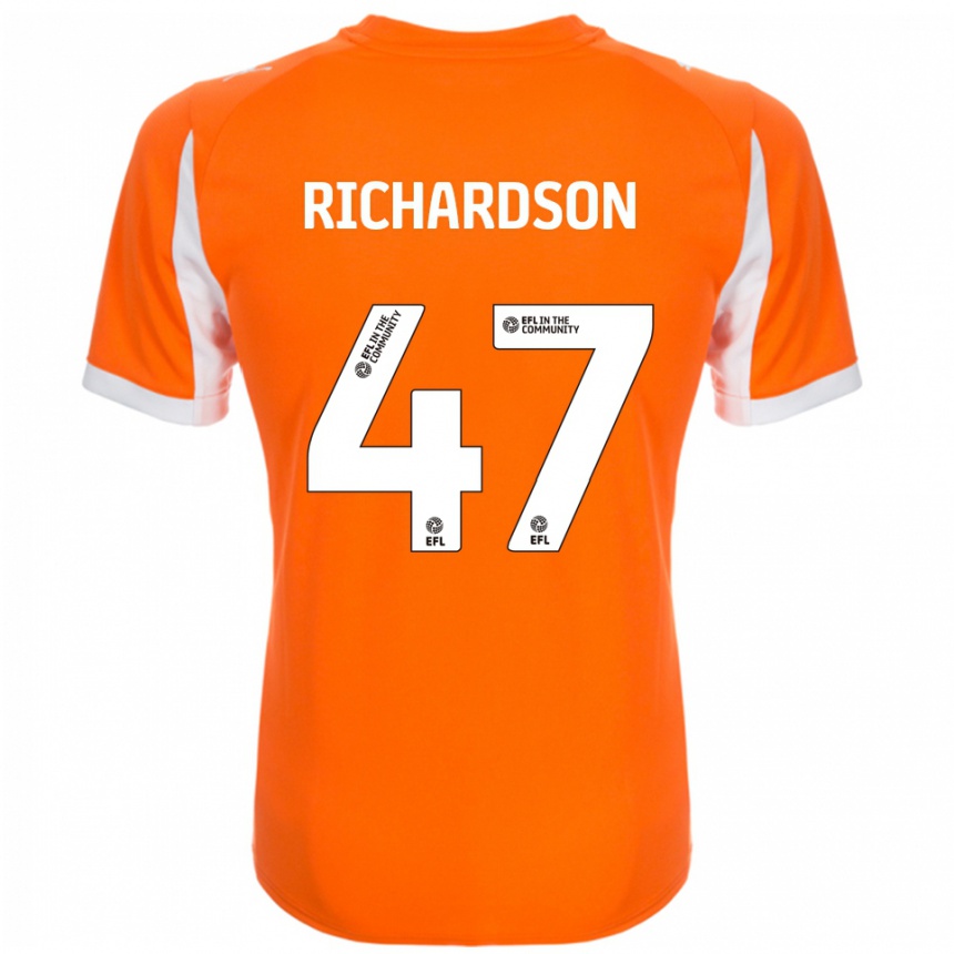 ילדים כדורגל Jack Richardson #47 כתום לבן ג'רזי ביתית 2025/26