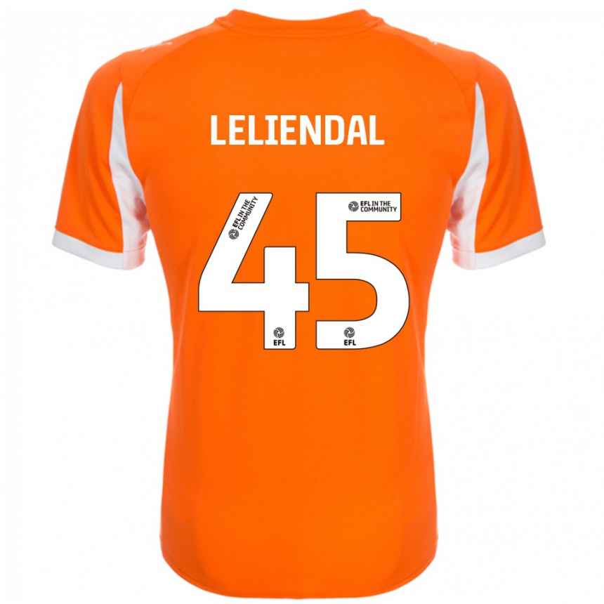 ילדים כדורגל Ky-Mani Leliendal #45 כתום לבן ג'רזי ביתית 2025/26