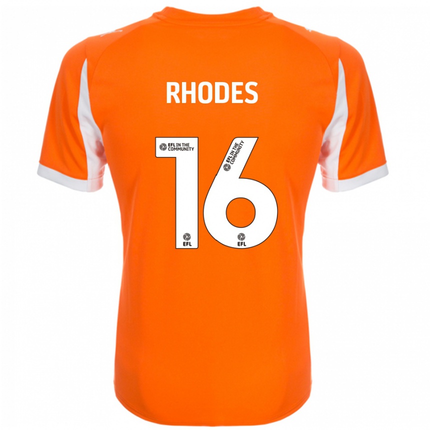 ילדים כדורגל ג'ורדן רודס #16 כתום לבן ג'רזי ביתית 2025/26