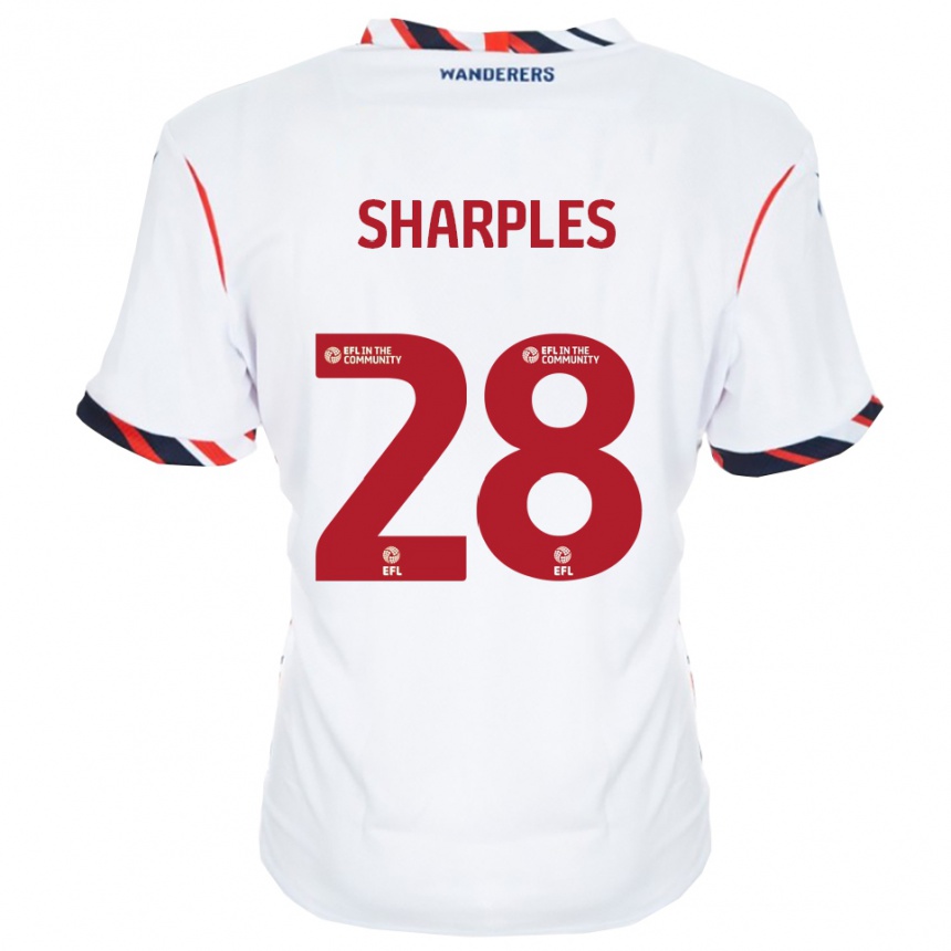 ילדים כדורגל סוני שארפלס #28 לבן אדום ג'רזי ביתית 2025/26