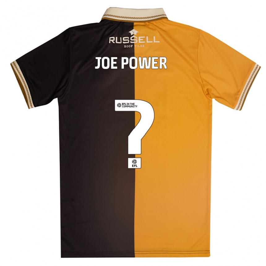 ילדים כדורגל John Joe Power #0 צהוב שחור ג'רזי ביתית 2025/26