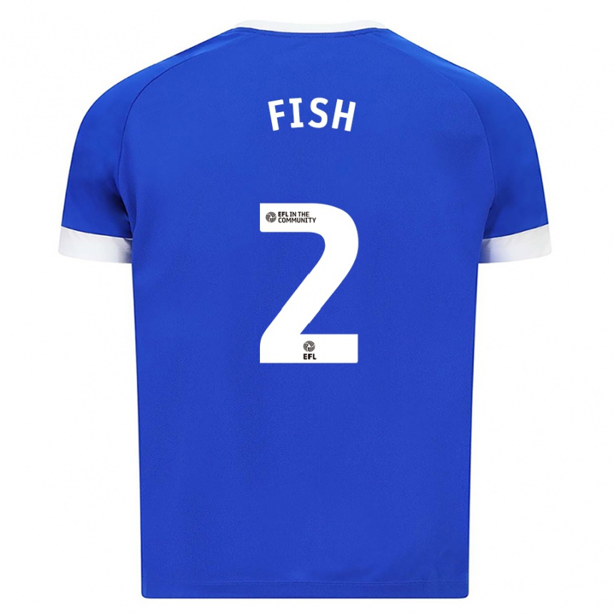 ילדים כדורגל ויל פיש #2 כחול לבן ג'רזי ביתית 2025/26