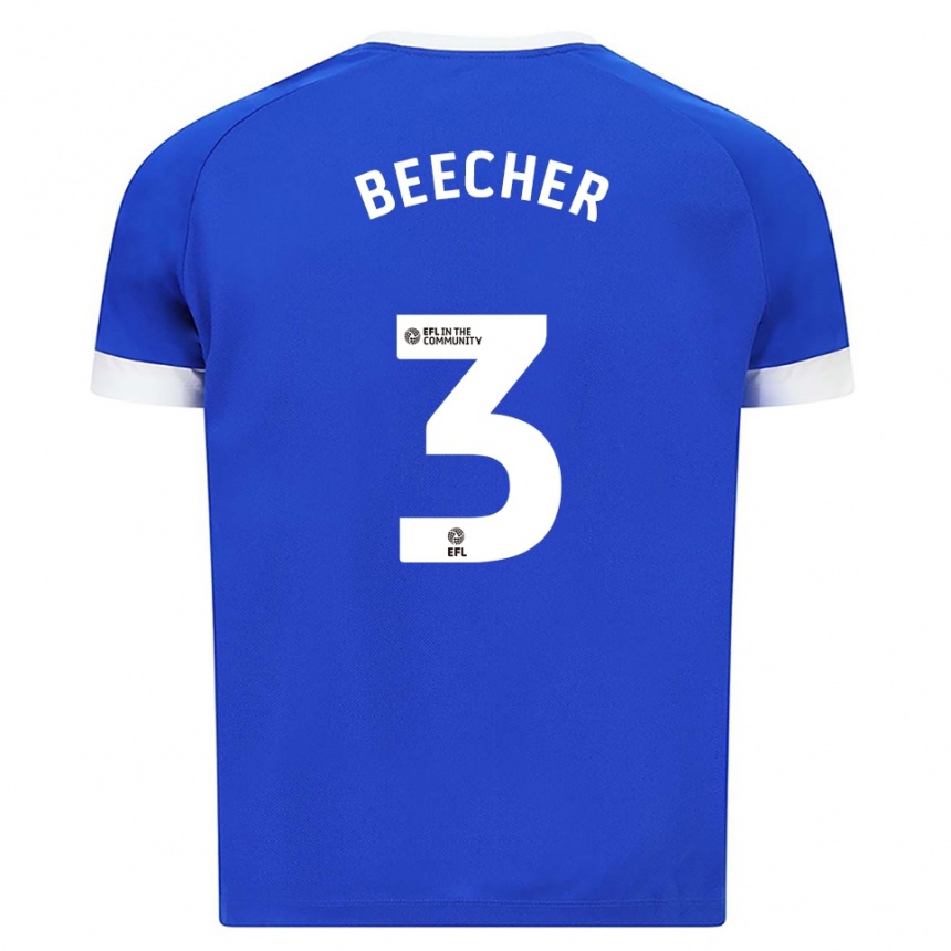 ילדים כדורגל ג׳ושוע ביצ׳ר #3 כחול לבן ג'רזי ביתית 2025/26