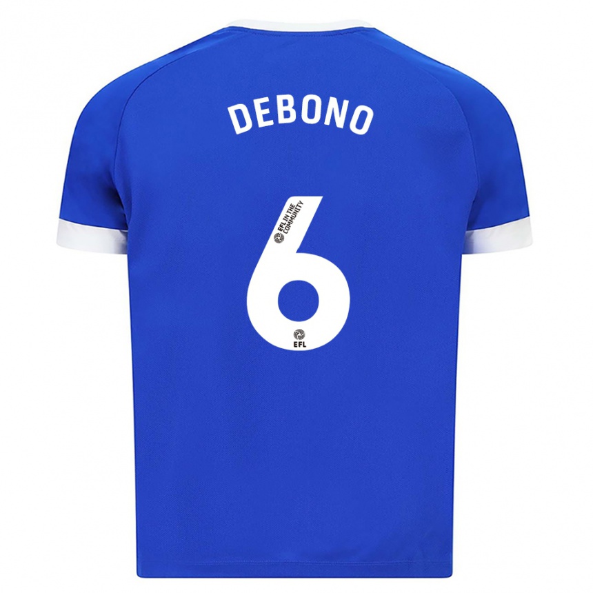 ילדים כדורגל אליאס דבונו #6 כחול לבן ג'רזי ביתית 2025/26