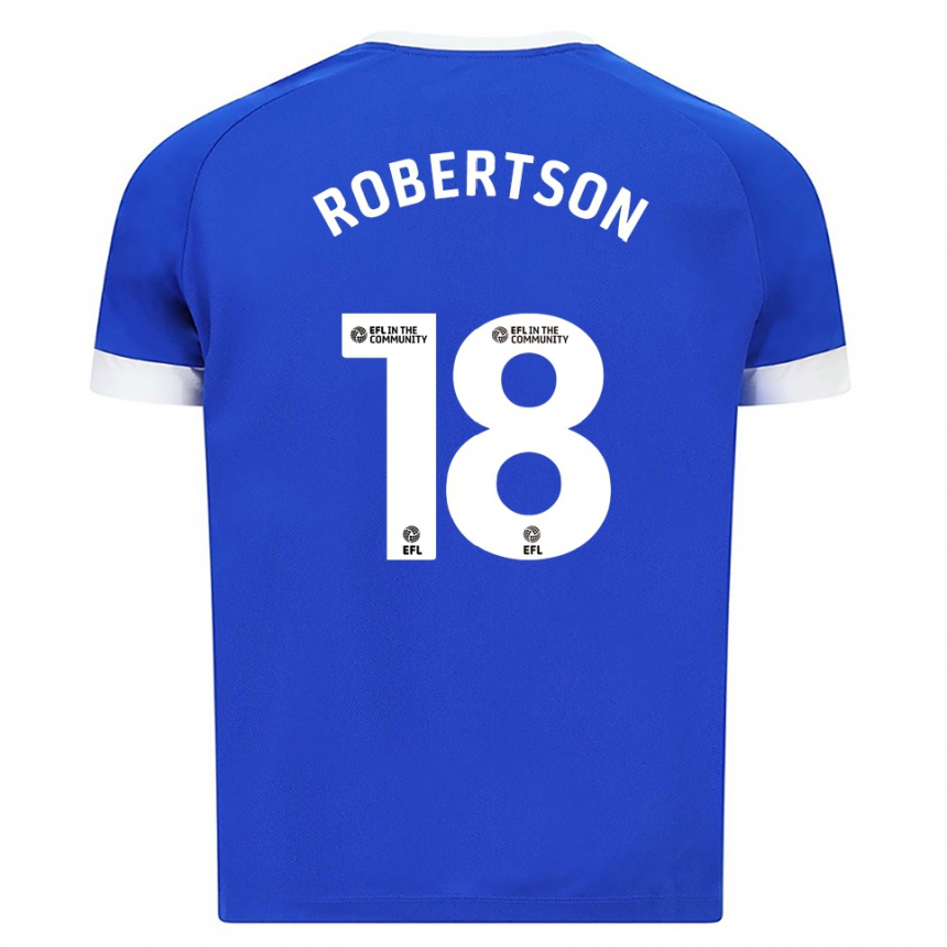 ילדים כדורגל אלכסנדר רוברטסון #18 כחול לבן ג'רזי ביתית 2025/26
