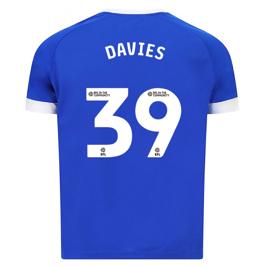 ילדים כדורגל איסק דייוויס #39 כחול לבן ג'רזי ביתית 2025/26