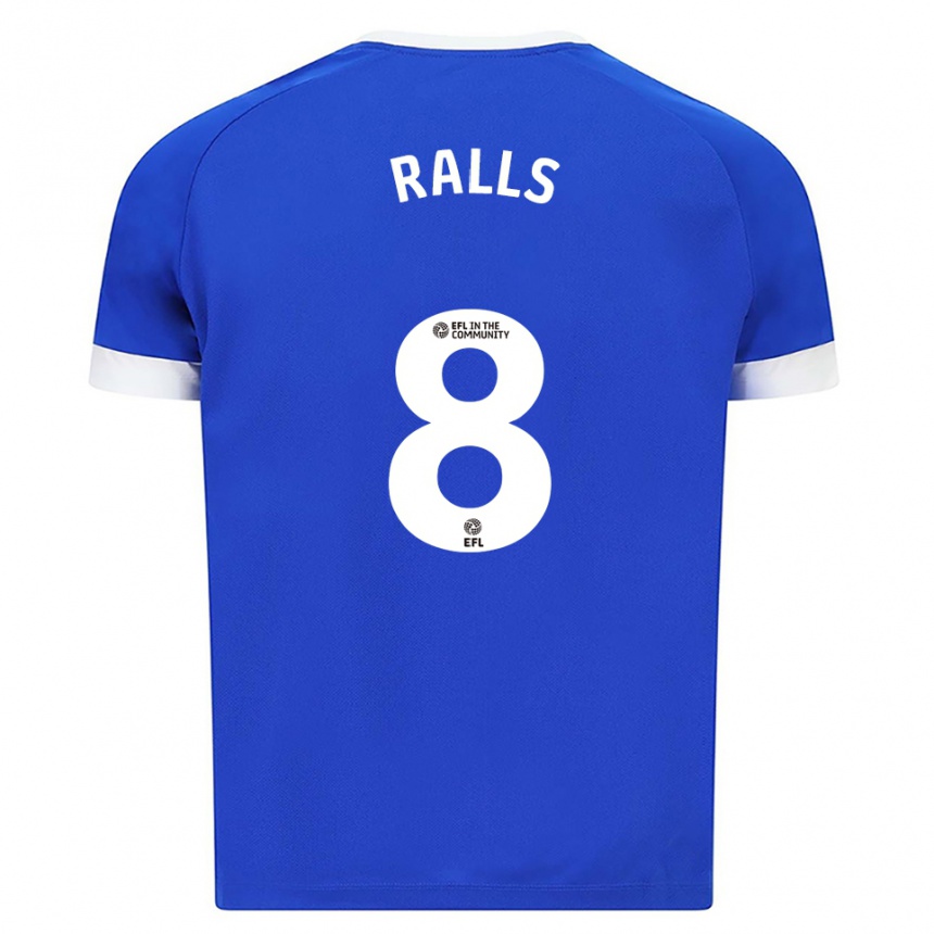 ילדים כדורגל ג'ו רולס #8 כחול לבן ג'רזי ביתית 2025/26 ילדים כדורגל ג'ו רולס #8 כחול לבן ג'רזי ביתית 2025/26