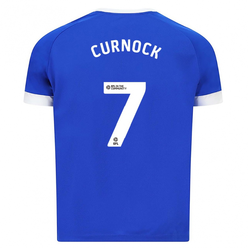 ילדים כדורגל Laura Curnock #7 כחול לבן ג'רזי ביתית 2025/26