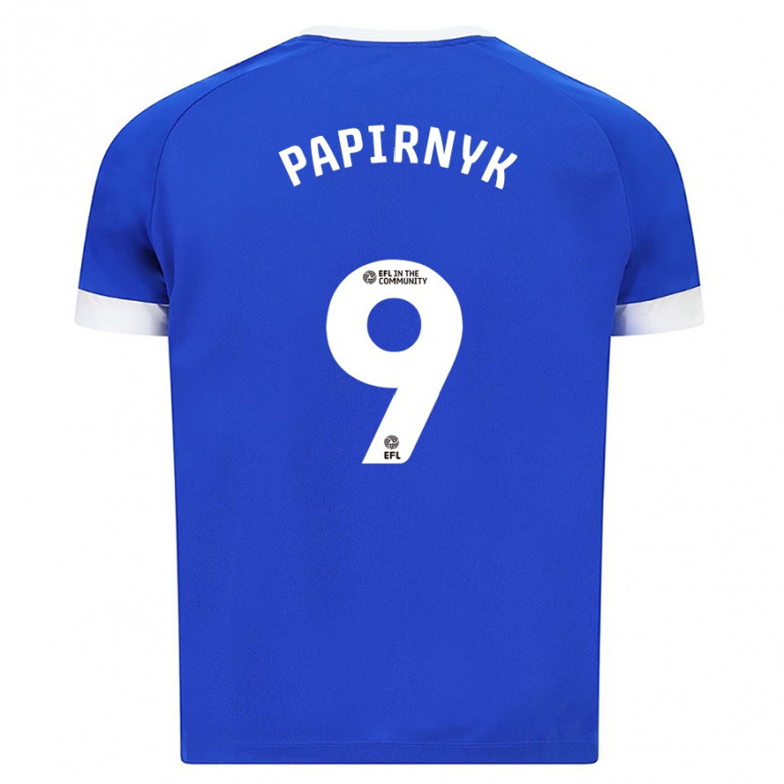 ילדים כדורגל ליאו כריסטופר פפירניק #9 כחול לבן ג'רזי ביתית 2025/26