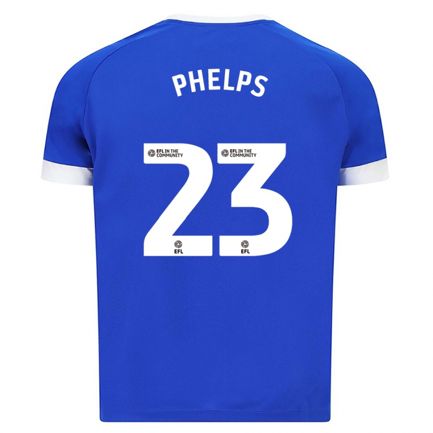 ילדים כדורגל Anna Phelps #23 כחול לבן ג'רזי ביתית 2025/26