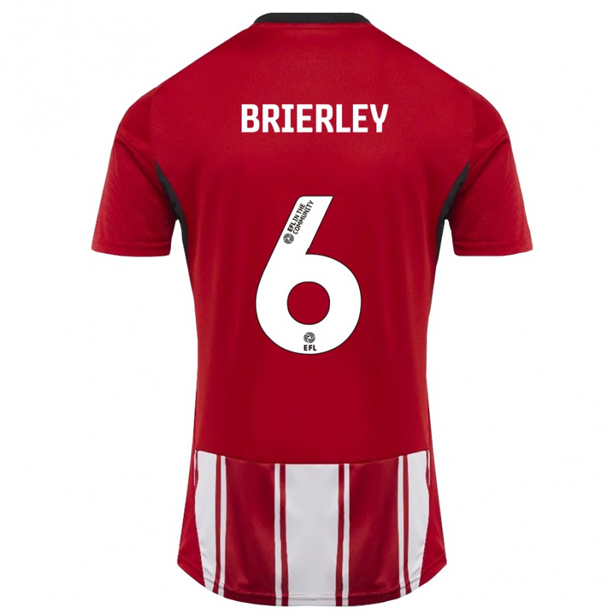 ילדים כדורגל אית'ן ברירלי #6 אדום לבן שחור ג'רזי ביתית 2025/26