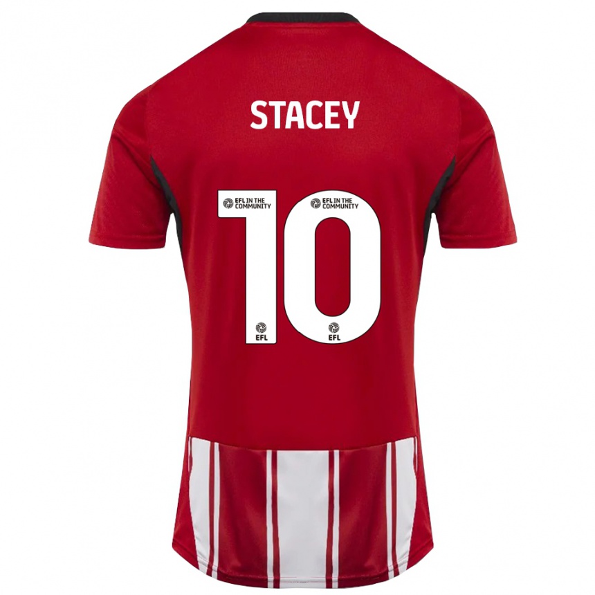 ילדים כדורגל Sarah Stacey #10 אדום לבן שחור ג'רזי ביתית 2025/26