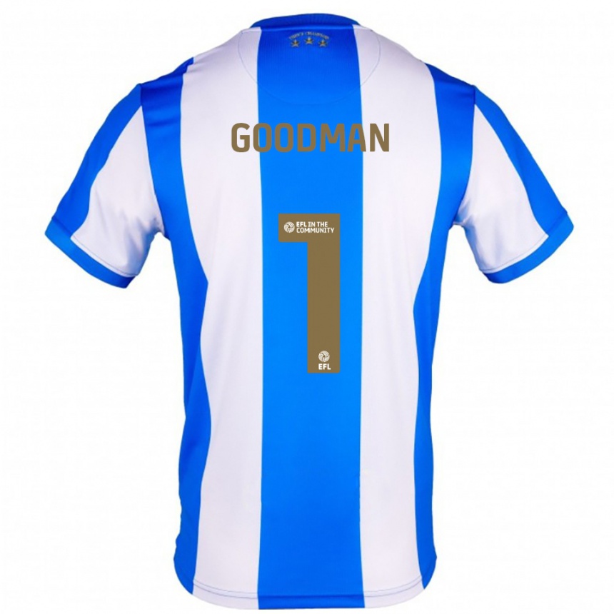 ילדים כדורגל אוון גודמן #1 כחול לבן ג'רזי ביתית 2025/26