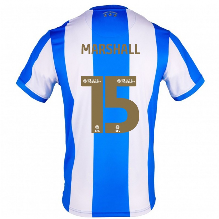 ילדים כדורגל Georgia Marshall #15 כחול לבן ג'רזי ביתית 2025/26