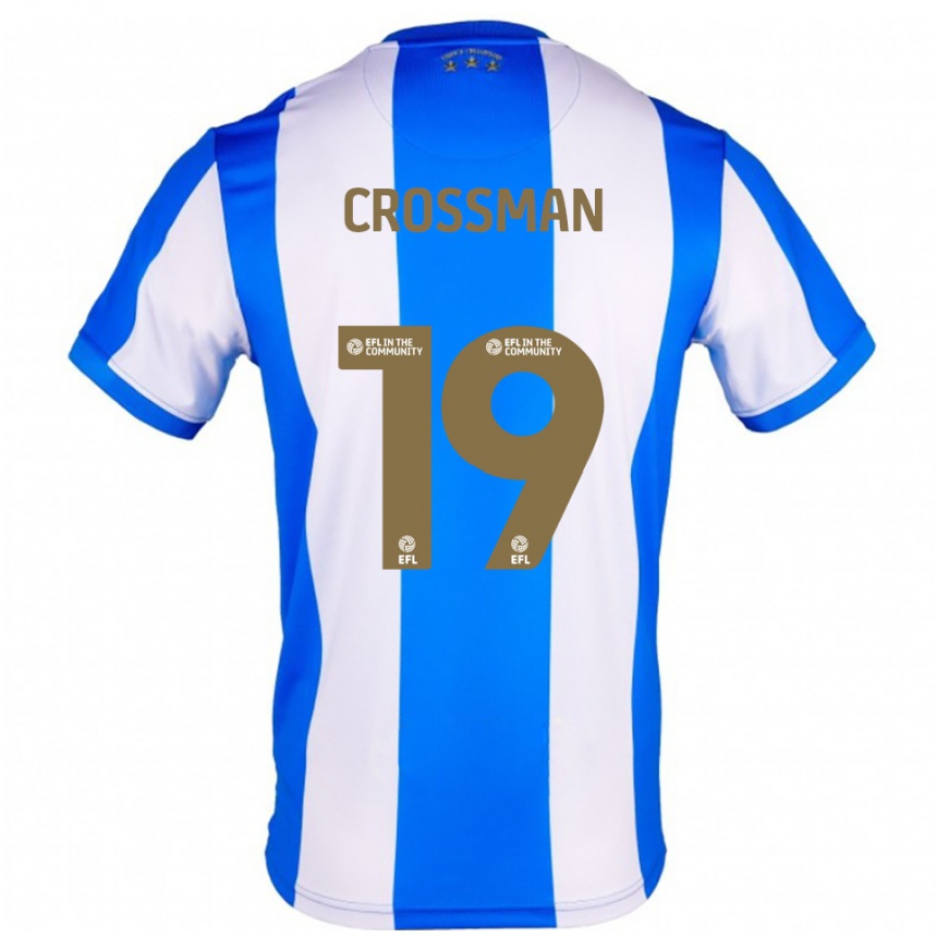 ילדים כדורגל Paige Crossman #19 כחול לבן ג'רזי ביתית 2025/26