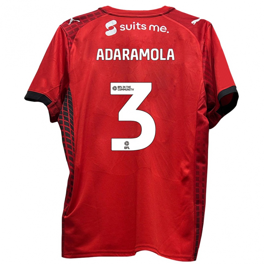 ילדים כדורגל טאיו אדרמולה #3 אדום שחור ג'רזי ביתית 2025/26