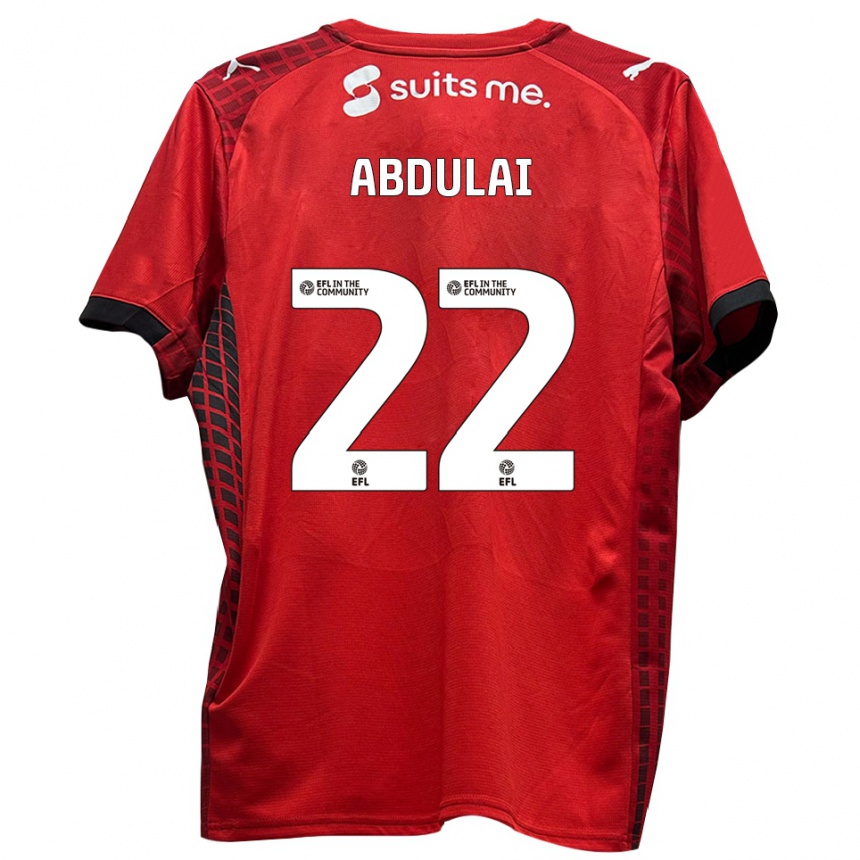 ילדים כדורגל אזים עבדולאי #22 אדום שחור ג'רזי ביתית 2025/26