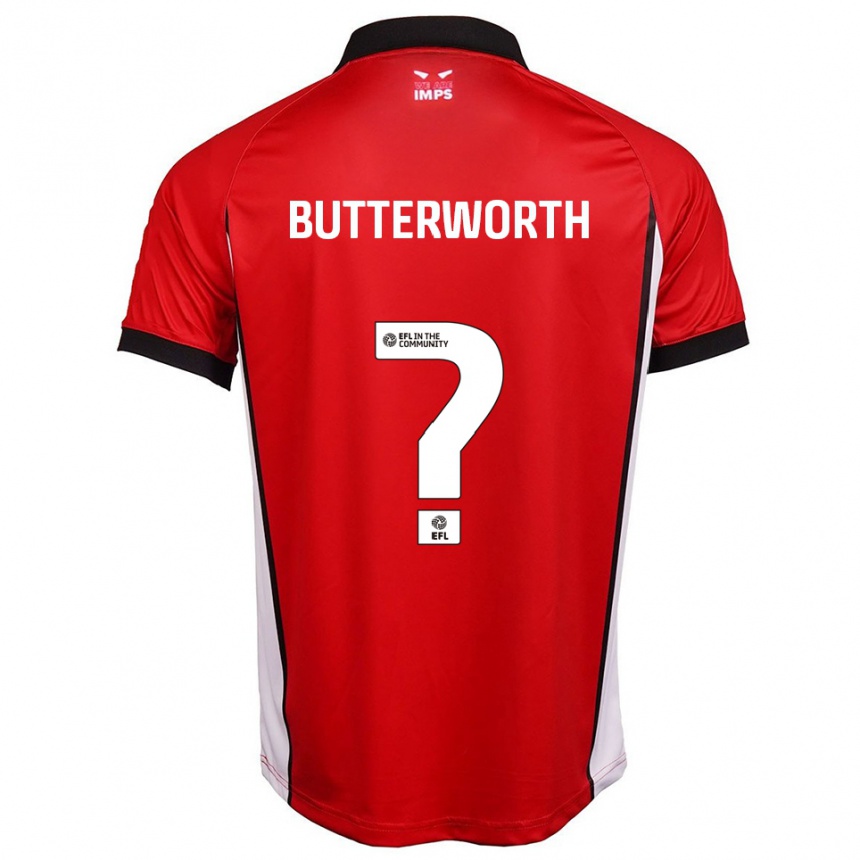 ילדים כדורגל Lexie Butterworth #0 אדום לבן ג'רזי ביתית 2025/26