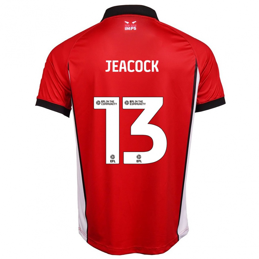 ילדים כדורגל זאק ג'יקוק #13 אדום לבן ג'רזי ביתית 2025/26