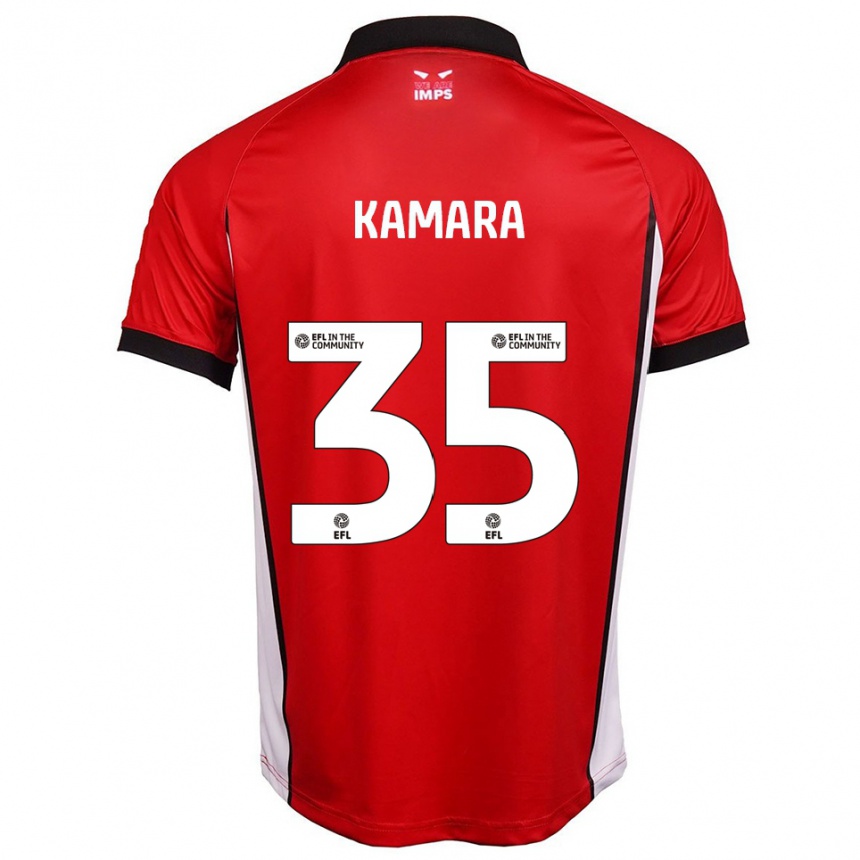 ילדים כדורגל מיכאל-ג׳ון קמסון-קמארה #35 אדום לבן ג'רזי ביתית 2025/26