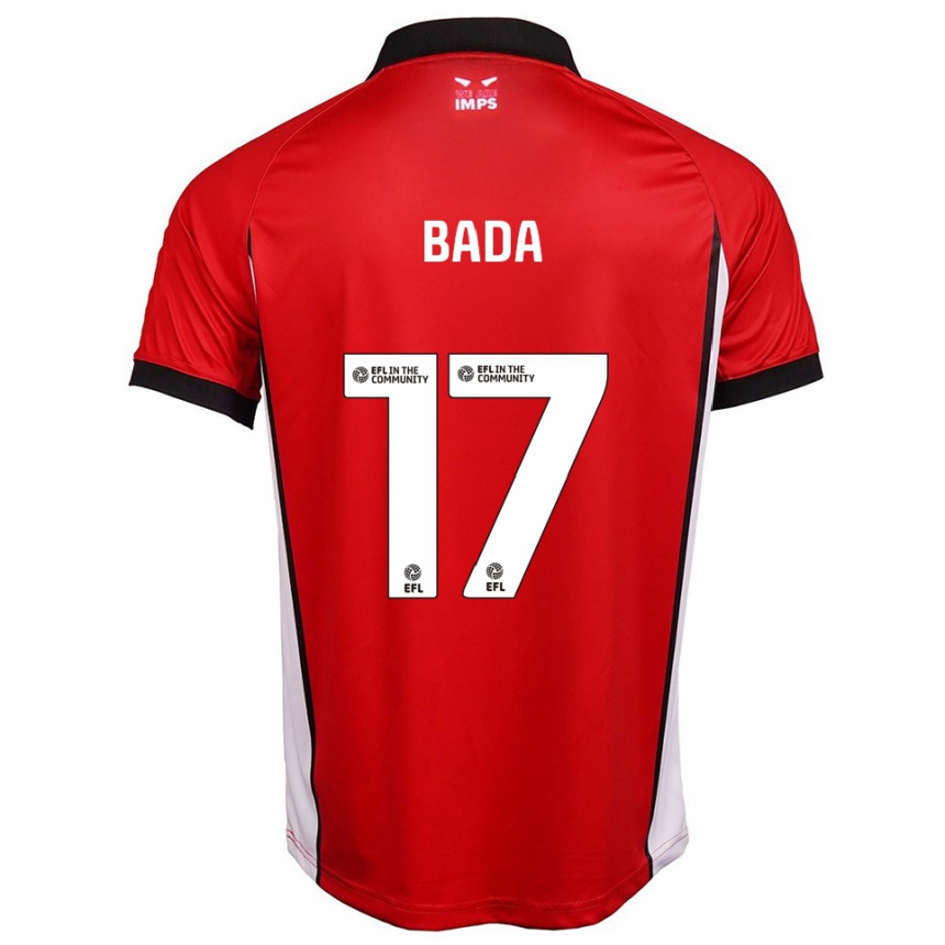 ילדים כדורגל Oluwatimisimi Bada #17 אדום לבן ג'רזי ביתית 2025/26