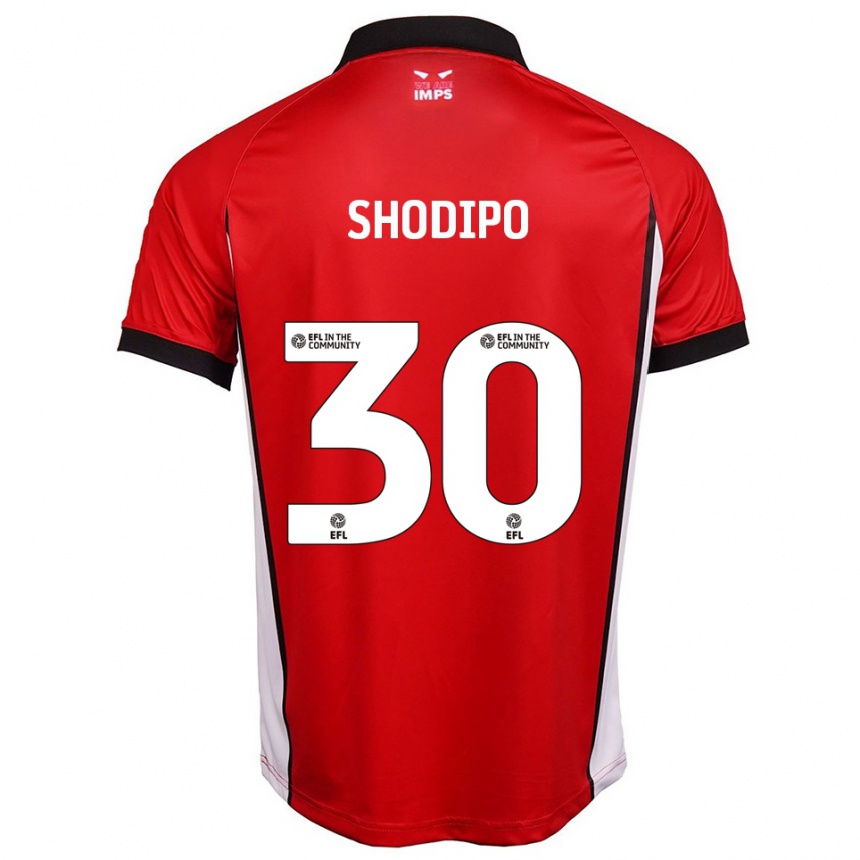 ילדים כדורגל אולאמידה שודיפו #30 אדום לבן ג'רזי ביתית 2025/26