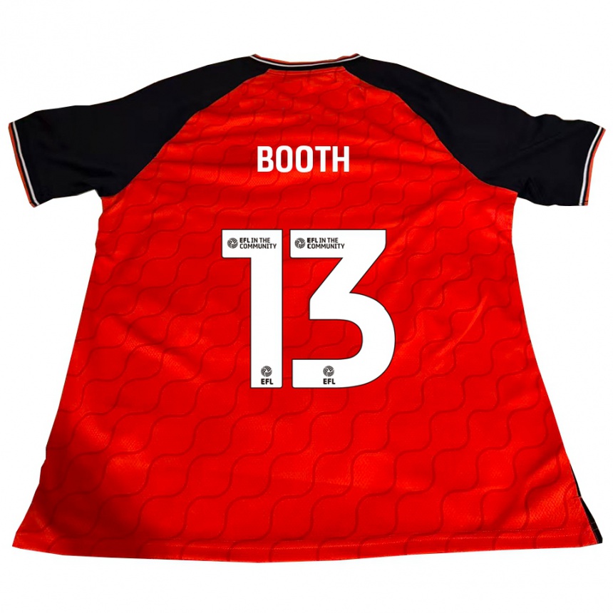 ילדים כדורגל Charlie Booth #13 כתום שחור לבן ג'רזי ביתית 2025/26