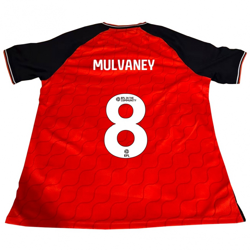 ילדים כדורגל Elizabeth Mulvaney #8 כתום שחור לבן ג'רזי ביתית 2025/26