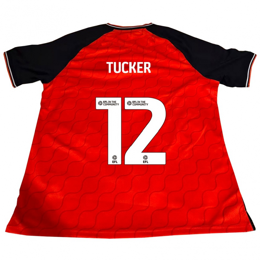 ילדים כדורגל Nancy Tucker #12 כתום שחור לבן ג'רזי ביתית 2025/26