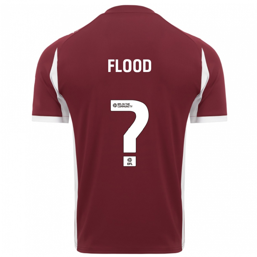 ילדים כדורגל Aimee Flood #0 בורדו לבן ג'רזי ביתית 2025/26