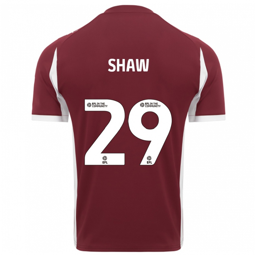 ילדים כדורגל ליאם שו #29 בורדו לבן ג'רזי ביתית 2025/26