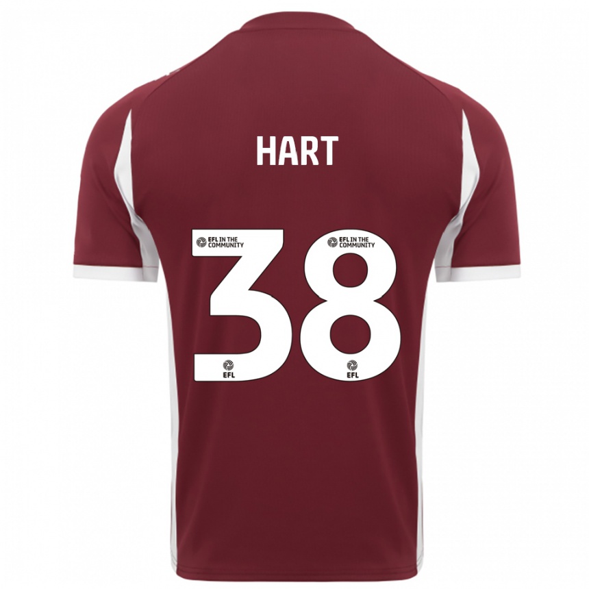 ילדים כדורגל ג׳מארי הארט #38 בורדו לבן ג'רזי ביתית 2025/26