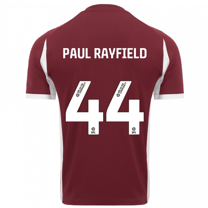 ילדים כדורגל Josh Paul Rayfield #44 בורדו לבן ג'רזי ביתית 2025/26