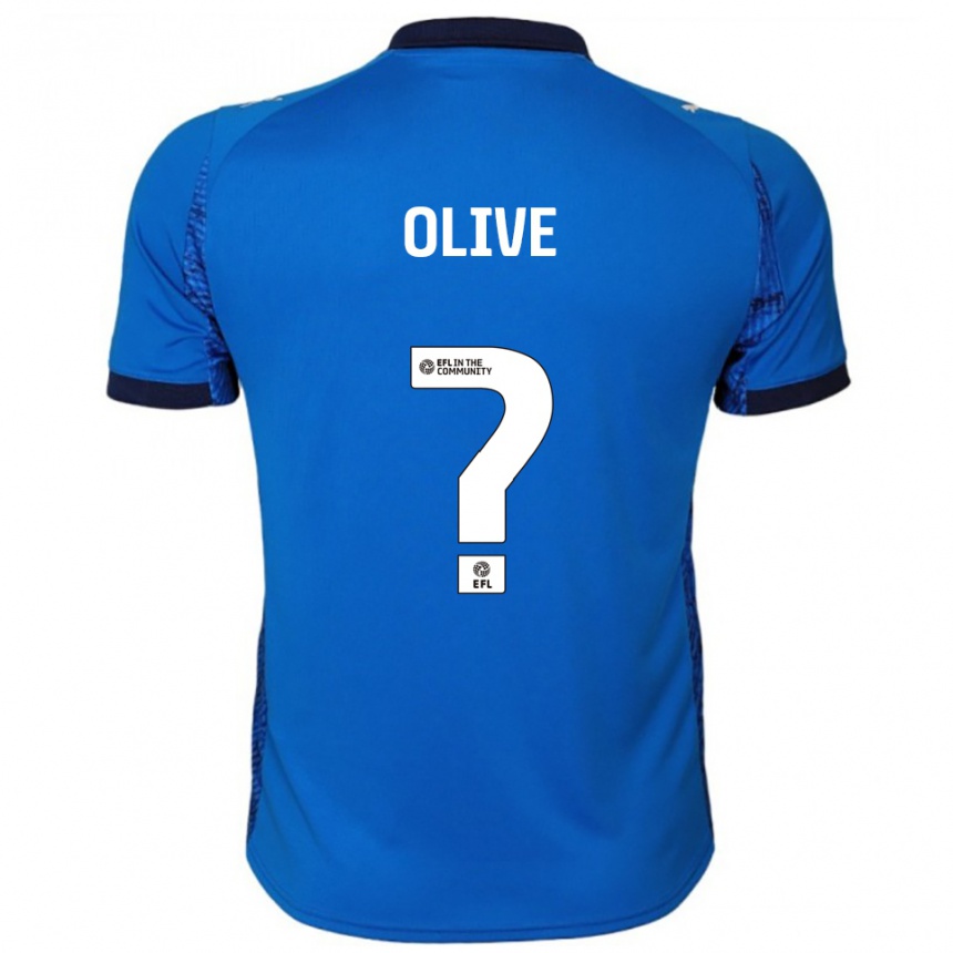 ילדים כדורגל Daniel Olive #0 כחול לבן ג'רזי ביתית 2025/26