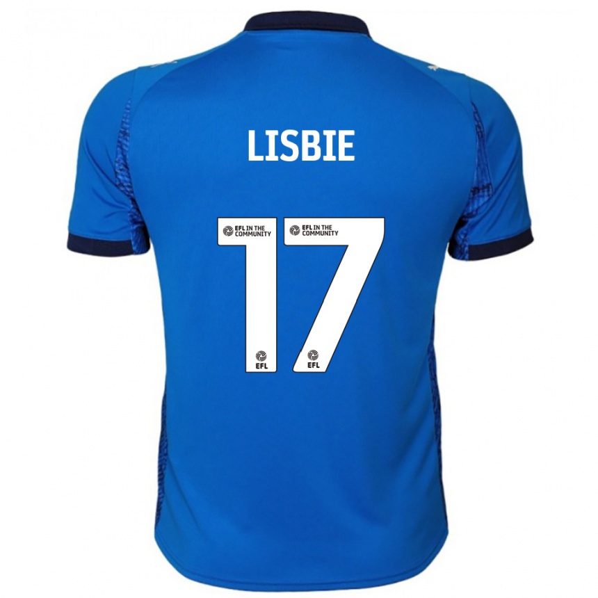 ילדים כדורגל Kyrell Lisbie #17 כחול לבן ג'רזי ביתית 2025/26