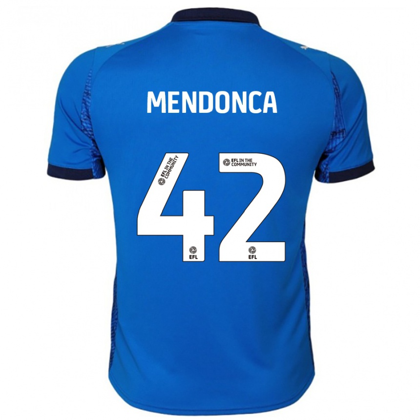 ילדים כדורגל לוקה מנדונסה #42 כחול לבן ג'רזי ביתית 2025/26