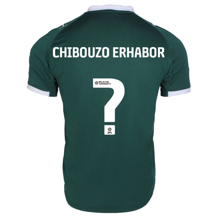 ילדים כדורגל Comfort Chibouzo Erhabor #0 ירוק לבן ג'רזי ביתית 2025/26