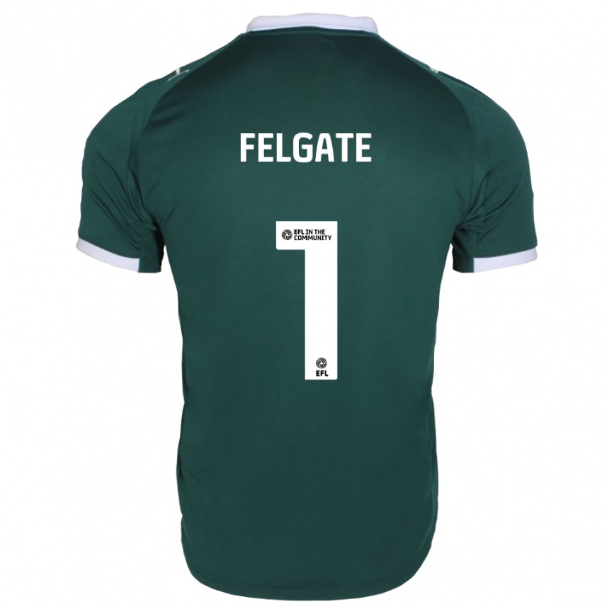 ילדים כדורגל Lily Felgate #1 ירוק לבן ג'רזי ביתית 2025/26