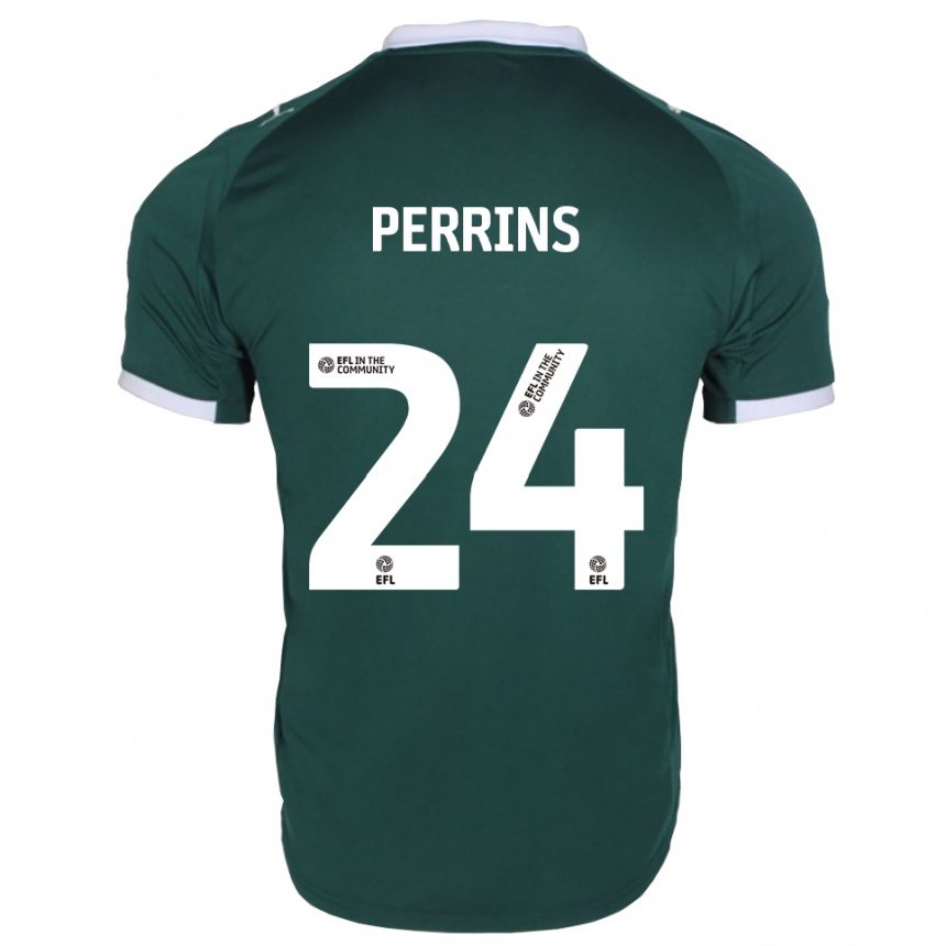 ילדים כדורגל גרייס פרינס #24 ירוק לבן ג'רזי ביתית 2025/26