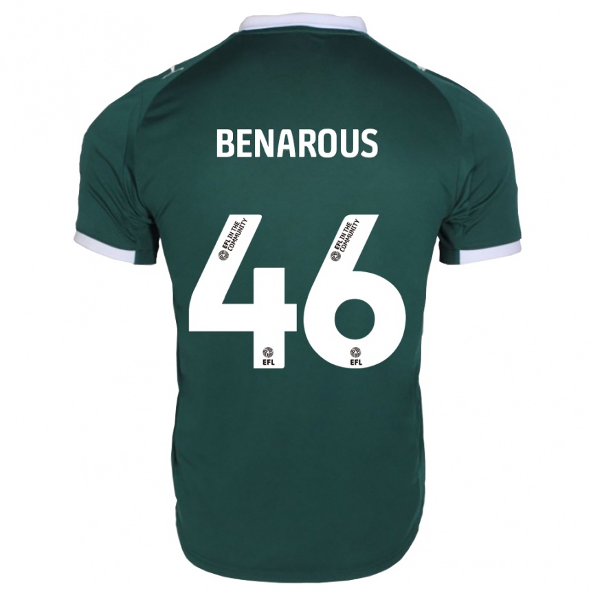 ילדים כדורגל איימאן בנרוס #46 ירוק לבן ג'רזי ביתית 2025/26