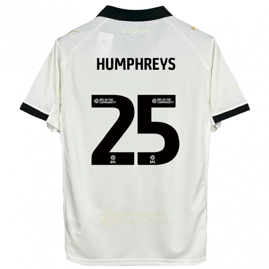 ילדים כדורגל קמרון האמפריז #25 לבן פנינה שחור ג'רזי ביתית 2025/26