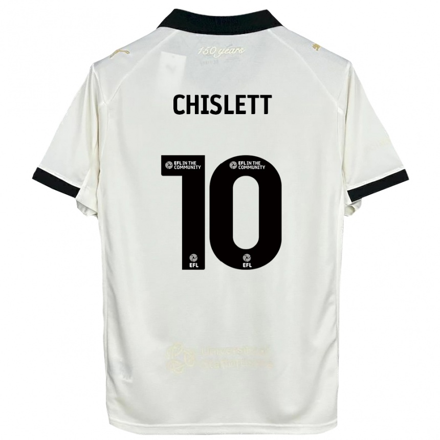 ילדים כדורגל אית'ן צ'יסלט #10 לבן פנינה שחור ג'רזי ביתית 2025/26 ילדים כדורגל אית'ן צ'יסלט #10 לבן פנינה שחור ג'רזי ביתית 2025/26
