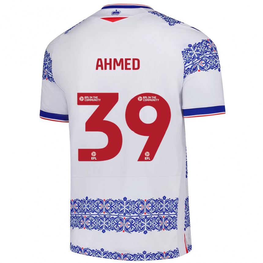 ילדים כדורגל אשקר אחמד #39 לבן כחול ג'רזי ביתית 2025/26