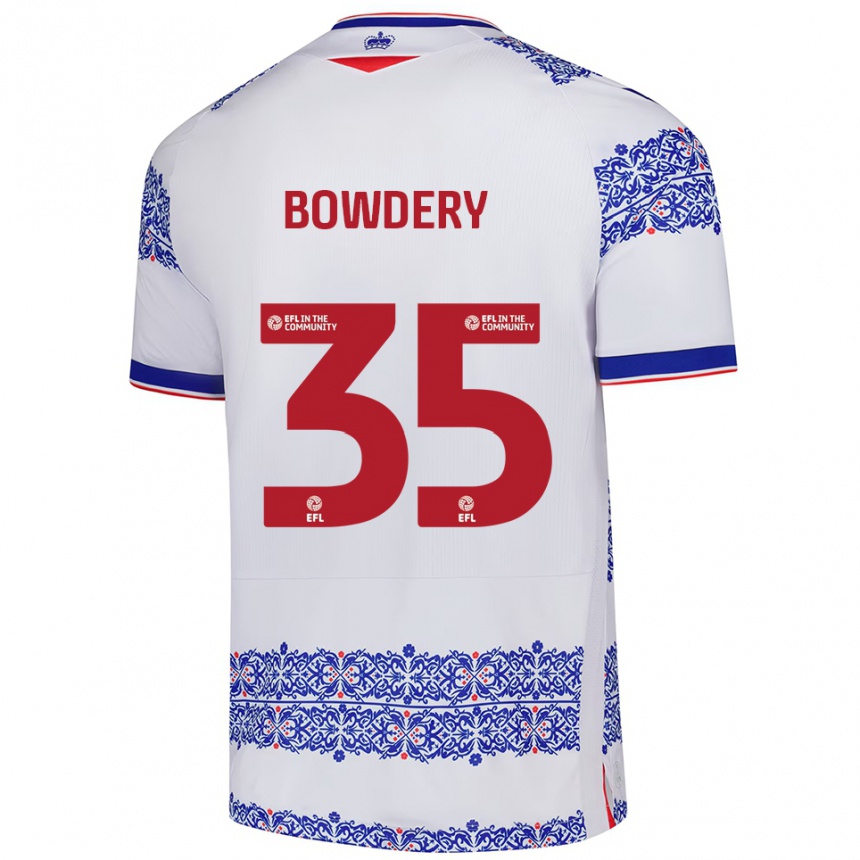 ילדים כדורגל קרטר באודרי #35 לבן כחול ג'רזי ביתית 2025/26