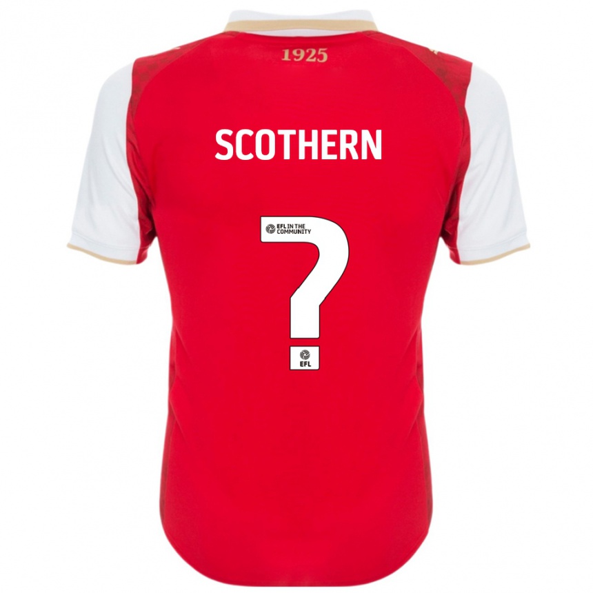 ילדים כדורגל בן סקוטרן #0 אדום לבן ג'רזי ביתית 2025/26