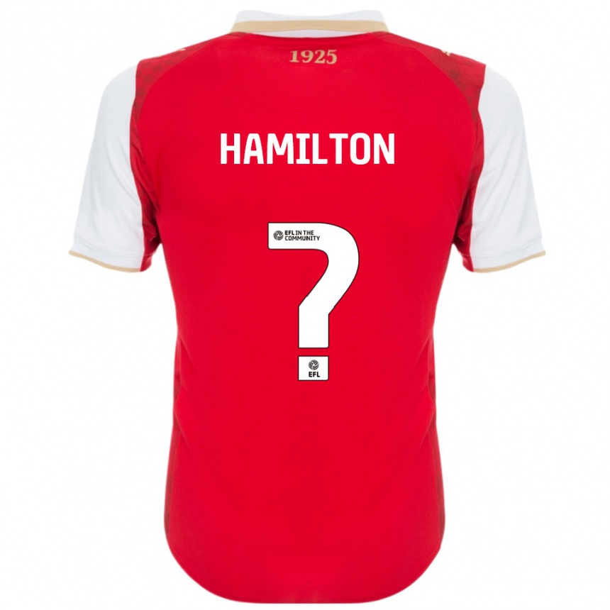 ילדים כדורגל Bailey Hamilton #0 אדום לבן ג'רזי ביתית 2025/26