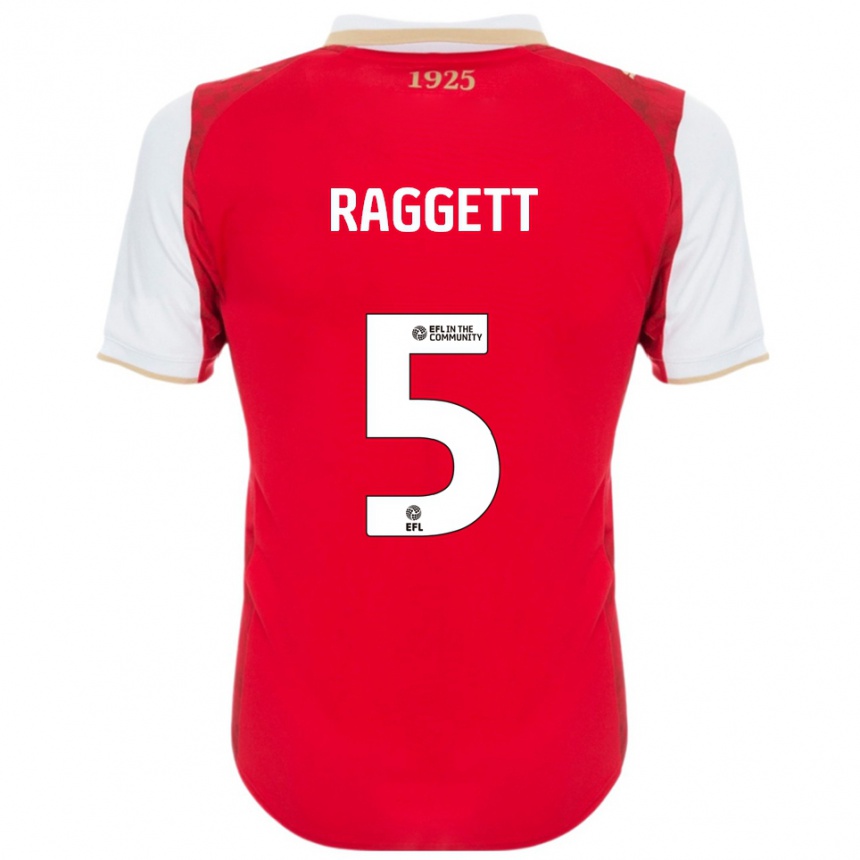 ילדים כדורגל שון ראגט #5 אדום לבן ג'רזי ביתית 2025/26 ילדים כדורגל שון ראגט #5 אדום לבן ג'רזי ביתית 2025/26