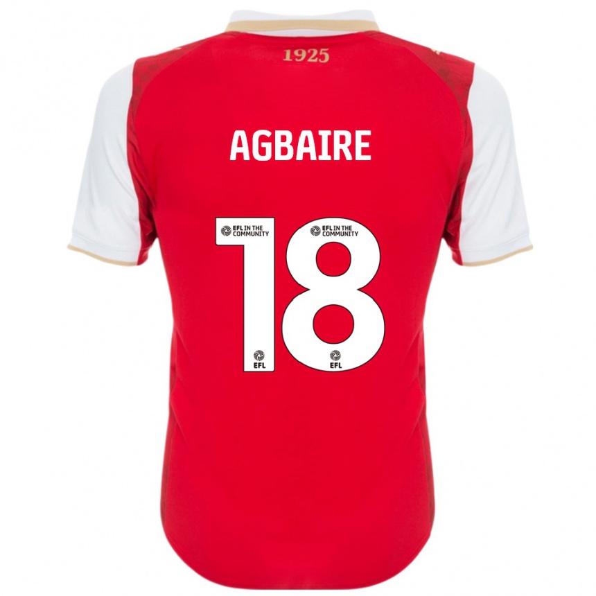 ילדים כדורגל לני אגבייר #18 אדום לבן ג'רזי ביתית 2025/26