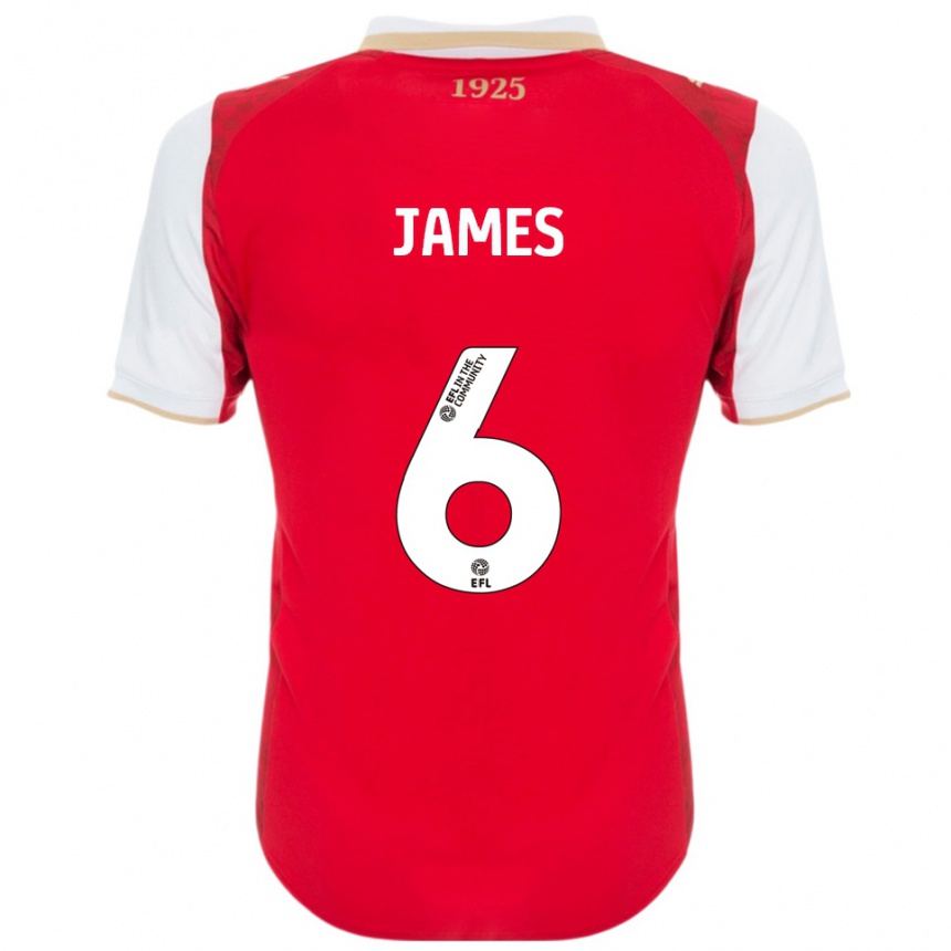 ילדים כדורגל ריס ג'יימס #6 אדום לבן ג'רזי ביתית 2025/26 ילדים כדורגל ריס ג'יימס #6 אדום לבן ג'רזי ביתית 2025/26