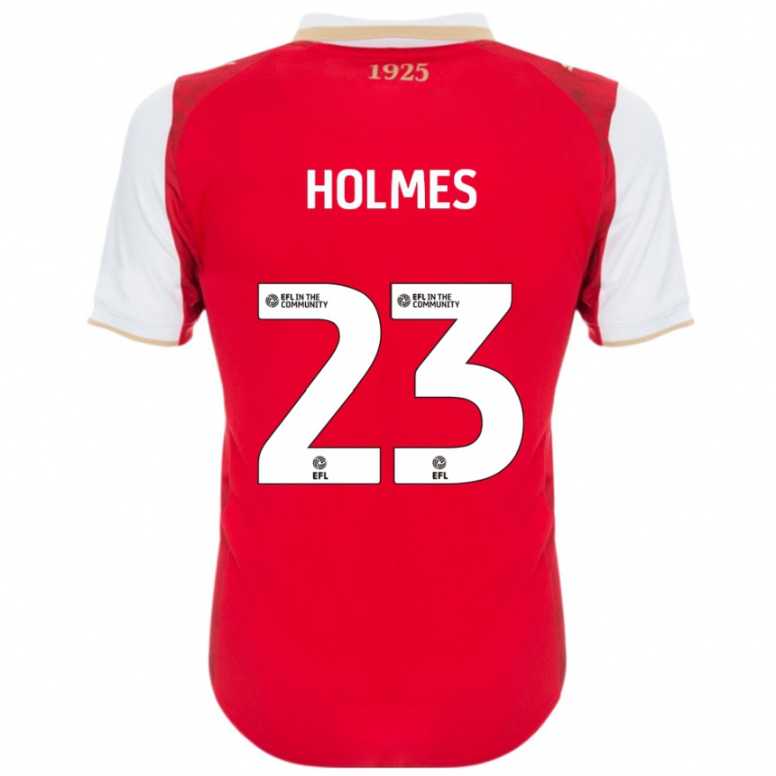 ילדים כדורגל ג'ק הולמס #23 אדום לבן ג'רזי ביתית 2025/26